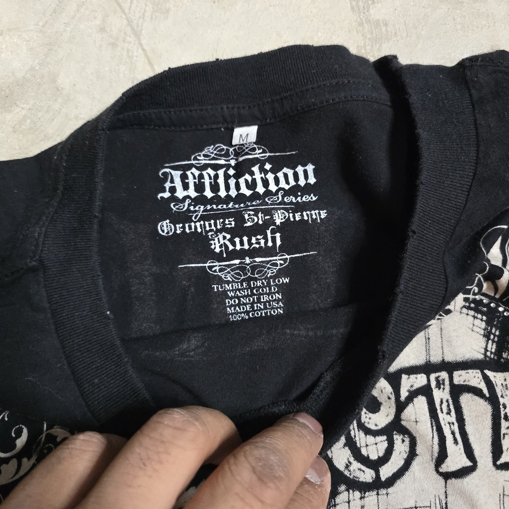 Affliction Black Tee with Skull and Hat Design - Picture 3 of 4
